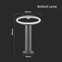 9W LED pullertlampe - 3000K, mørk grå, IP54