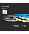 5m 10W/m COB-LED strip - 24V, IP20, 10mm bredde, COB LED