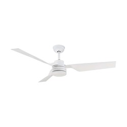 Producenter 65W Loftventilator - Hvid med RF-kontrol, 3 hvide vinger, AC motor (52 tommer)