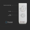 65W Loftventilator - Hvid med RF-kontrol, 3 hvide vinger, AC motor (52 tommer)