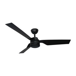 Producenter 65W loftventilator - sort, RF kontrol, 3 sorte vinger, AC motor, 52 tommer