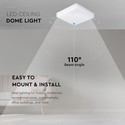 25W LED Loftlys - Samsung Chip, 3000K, Kvadratisk