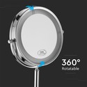 3W spejllampe - LED, 4xAA batteri, krom
