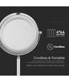 3W LED kosmetikspejl med lys - 7 tommer, 1X og 3X forstørrelse, 360° rotation, batteridrevet, krom finish