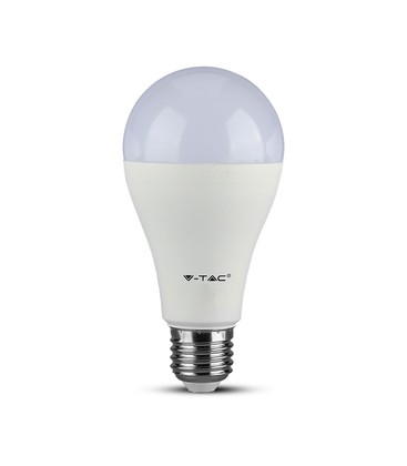 A65 LED Pære 17W E27 - Plastik, Samsung Chip, 4000K, Dæmpbar A65 LED Pære 17W E27 - Plastik, Samsung Chip, 4000K, Dæmpbar