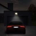 10W Projektør - PIR Sensor, Samsung Chip, 4000K, Sort Hus