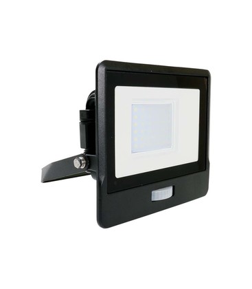 30W Projektør - PIR Sensor, Samsung Chip, 3000K, Sort Hus 30W Projektør - PIR Sensor, Samsung Chip, 3000K, Sort Hus