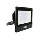 30W Projektør - PIR Sensor, Samsung Chip, 3000K, Sort Hus