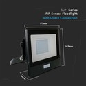 30W Projektør - PIR Sensor, Samsung Chip, 3000K, Sort Hus