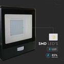 30W Projektør - PIR Sensor, Samsung Chip, 3000K, Sort Hus