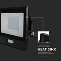 30W Projektør - PIR Sensor, Samsung Chip, 3000K, Sort Hus