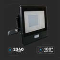30W Projektør - PIR Sensor, Samsung Chip, 6500K, Sort Hus