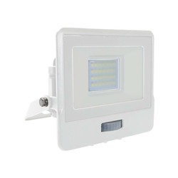 Producenter 20W PIR sensor projektør - Samsung chip, 6500K, hvid hus.