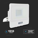 20W PIR sensor projektør - Samsung chip, 6500K, hvid hus