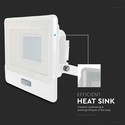 30W projektør - PIR sensor, Samsung chip, 6500K, hvid kabinet