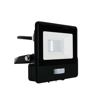 PIR Sensor Projektør 10W - Samsung Chip, 1m Kabel, 6500K, Sort Hus PIR Sensor Projektør 10W - Samsung Chip, 1m Kabel, 6500K, Sort Hus