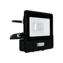 PIR Sensor Projektør 10W - Samsung Chip, 1m Kabel, 6500K, Sort Hus