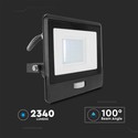 V-TAC PROJEKTØR 30W - PIR SENSOR, Samsung Chip, 1M KABEL, 6500K, SORT HUS