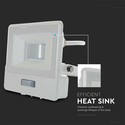 10W Projektør - PIR Sensor, Samsung Chip, 1m Kabel, 4000K, Hvid Hus