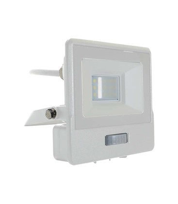 10W Projektør - PIR Sensor, Samsung Chip, 1m Kabel, 6500K, Hvidt Hus 10W Projektør - PIR Sensor, Samsung Chip, 1m Kabel, 6500K, Hvidt Hus