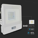 V-TAC projektør 20W PIR sensor Samsung chip, 1m kabel, 3000K, hvid hus