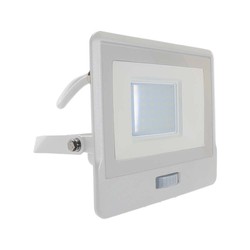 Producenter 30W Projektør - PIR Sensor, Samsung Chip, 1m Kabel, 4000K, Hvid Hus