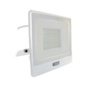 50W projektør - PIR Sensor, Samsung Chip, 1m Kabel, 4000K, Hvid hus