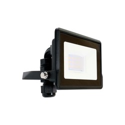 Producenter 10W LED Projektør - Samsung Chip, Direkte Tilslutning, 4000K, Sort Hus