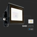 10W LED projektør - Samsung chip, direkte forbindelse, 6500K, sort hus