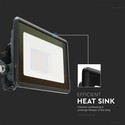 20W LED Projektør - Samsung Chip, Direkte Forbindelse, 4000K, Sort Hus