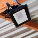 20W LED projektør - Samsung chip, direkte forbindelse, 6500K, sort hus