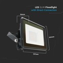 20W LED projektør - Samsung chip, direkte forbindelse, 6500K, sort hus