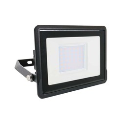 Producenter 30W LED Projektør - Samsung Chip, Direkte Tilslutning, 6500K, Sort Hus