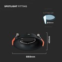 EN: VT-920 GU10 FITTING ROUND BLACK