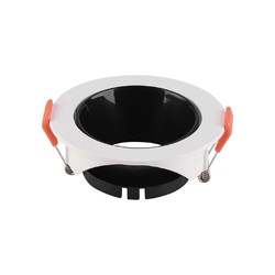Producenter GU10 lampe - rund hvid ramme, sort reflektor