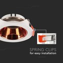 GU10 - Lampe, rund hvid ramme + roseguld reflektor
