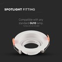 EN: VT-934 GU10 FITTING ROUND WHITE