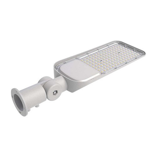 30W LED gadelampe med sensor - Samsung LED chip, 100lm/W, IP65, kold hvid, grå, inkl. justerbar adapter