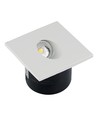 3W kvadratisk LED indbygningsspot til trapper - 4000K, 270lm, Hul: 62mm, Mål: 80x80mm