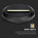2W Trinlys - LED, 4000K, Sort hus, Rundt