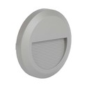 2W LED - Trin Lys, 3000K, Grå Hus, Rundt.