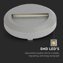 2W LED - Trin Lys, 3000K, Grå Hus, Rundt.