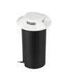 1W LED nedgravningsspot / trappelys, 12V - IP67, 3000K, Ø60mm, sort, hul: Ø4,3cm