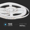 60 LED Stripe Lys 4.2W/m - 6400K, IP20, 5m/rulle