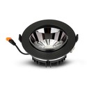 20W LED Reflektor COB Downlight - Samsung chip, 6400K, sort.