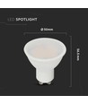 4,5W GU10 Spotlys - Glat Plast, Samsung Chip, 6500K, 110D