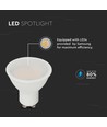 4,5W GU10 Spotlys - Glat Plast, Samsung Chip, 6500K, 110D