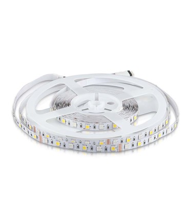 60 LED Stribe Lys 8W/m - RGB+W, IP20, 5m/rulle