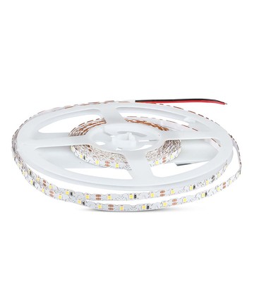60 LED stribelys 5W/m S form - 6400K, 12V, IP20, 5m/rulle