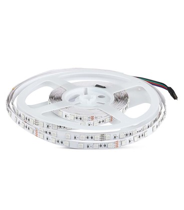 60 LED Stripelys RGB 7W/m IP20 24V - 10m/rulle